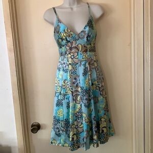 Laundry Shelli Segal Floral Silk Dress size 2